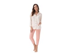 Pyžamo Luna 332 dlouhé/r S-2XL Z24/25 dámské rozepínací 7228166