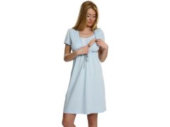 Bavlněná těhotenská noční košile Felicita modrá 6527672