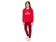 Dívčí pyžamo Princess červené 5522451