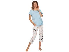 Luxusní dámské pyžamo Lenka modré 6527785