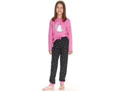 Dívčí pyžamo Suzan růžové s medvědem
