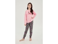 Dívčí pyžamo Ruby růžové s dalmatiny pro starší
