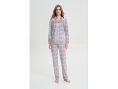 Vamp - Kárované pyžamo na knoflíky 19170 - Vamp 6184336