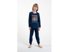Chlapecké pyžamo, dlouhé rukávy, dlouhé kalhoty - tmavě modrá 6585962