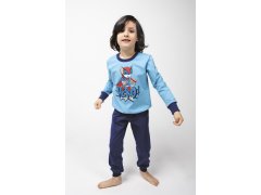 Chlapecké pyžamo Remek, dlouhý rukáv, dlouhé kalhoty - modrá/námořnická modrá 6585973