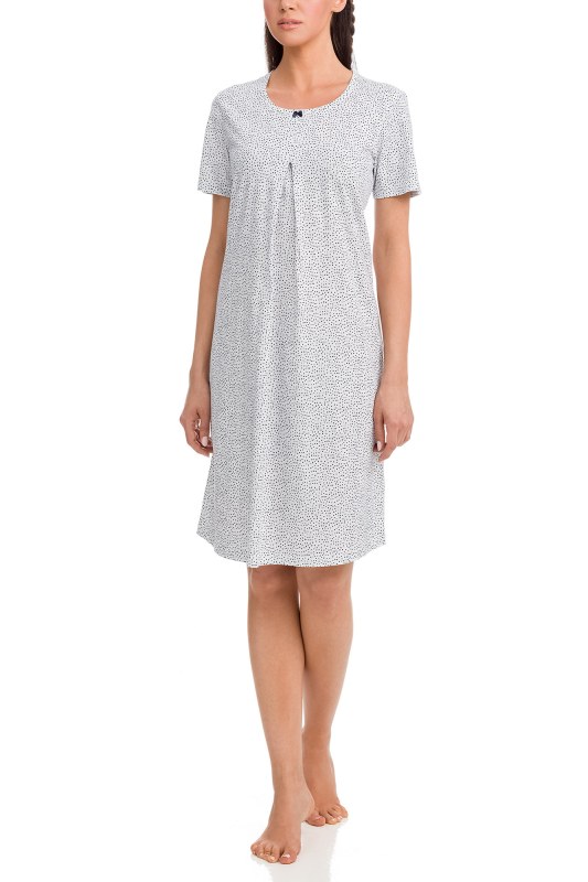 Dámská noční košile 12371-180 bílomodrá - Vamp - Dámské oblečení pyžama