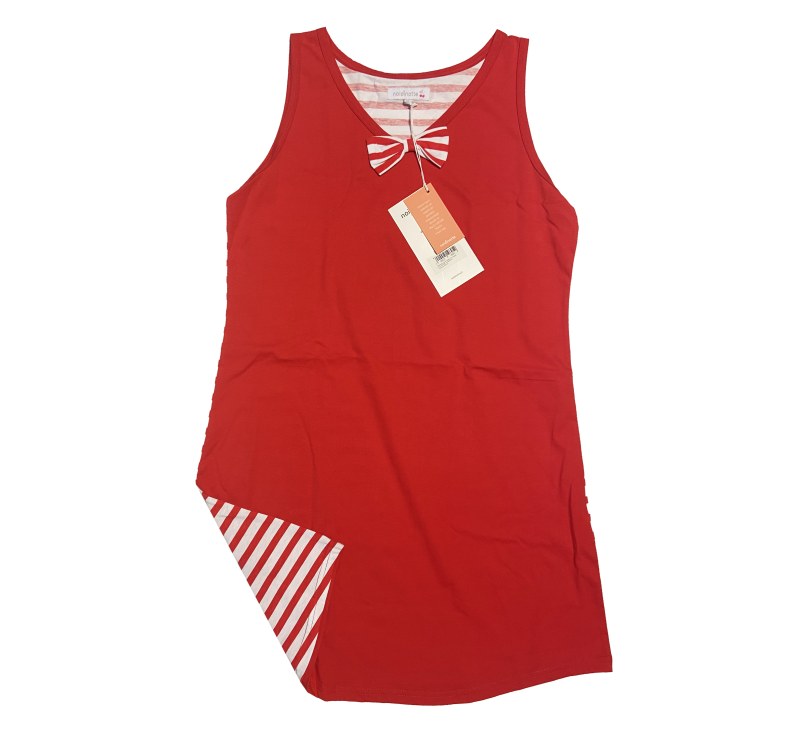 Dámská noční košile LA2149AB červenobílá - Noidinotte - Dámské oblečení pyžama