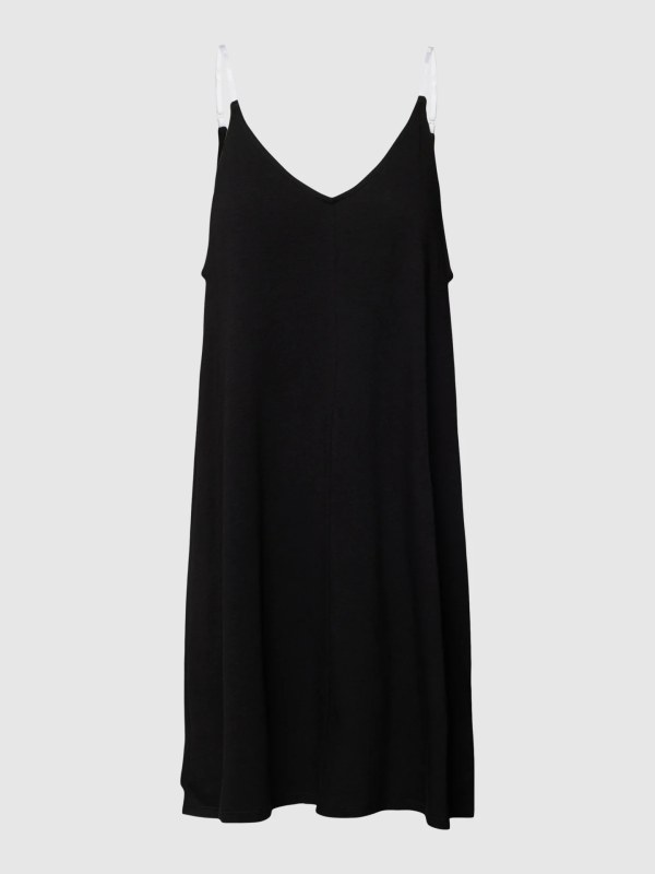 Dámská krátká noční košile s ramínky YI2222635 001 černá - DKNY - pyžama
