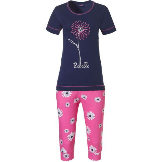 Dámské pyžamo 21231-400-2 tm. modrá-růžová - Rebelle - Dámské oblečení pyžama