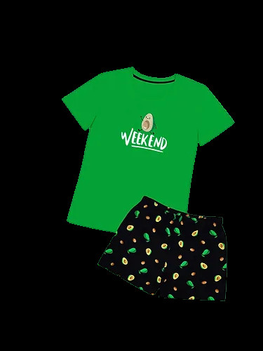 Dámské pyžamo 01/207 zelené s avokádem - Karol - Dámské oblečení pyžama