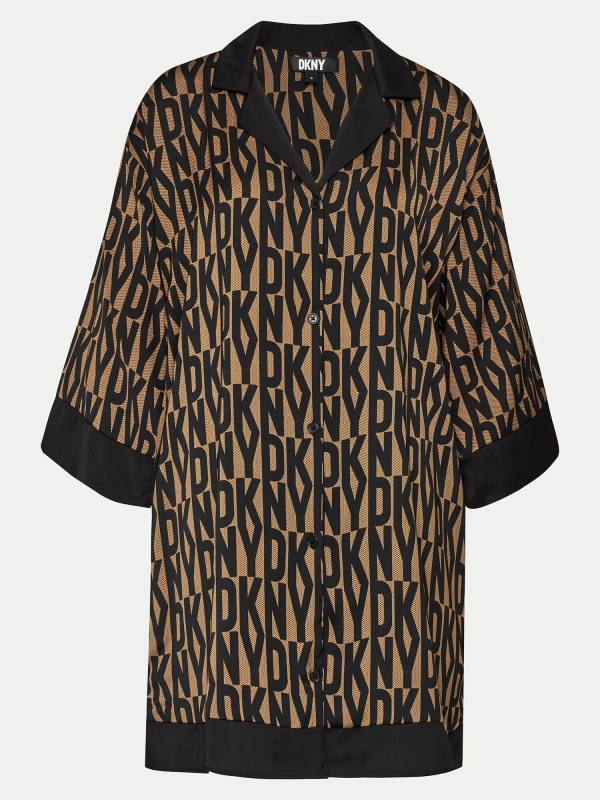 Dámská noční košile YI00017 202 hnědá s&nbsp;potiskem - DKNY - Dámské oblečení pyžama