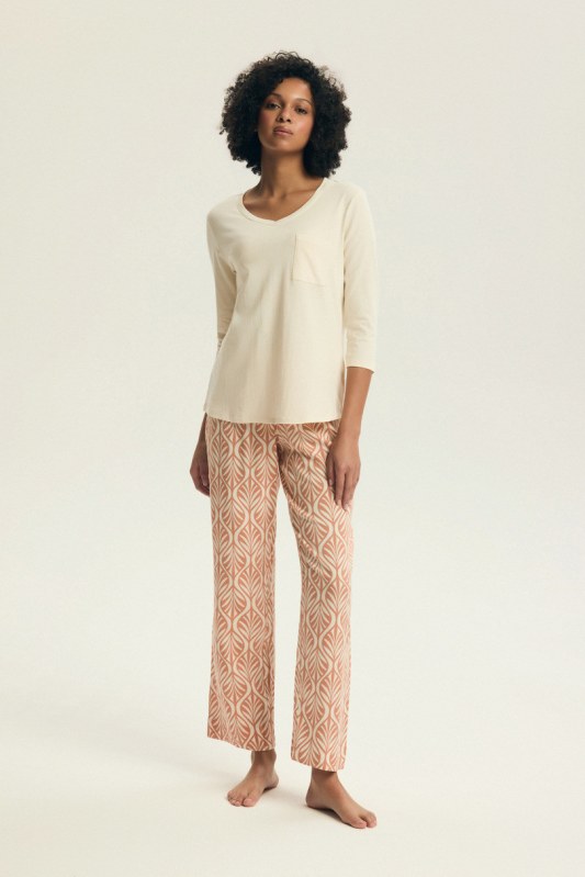 Dámské pyžamo Denise 43671 ecru - Henderson - Dámské oblečení pyžama