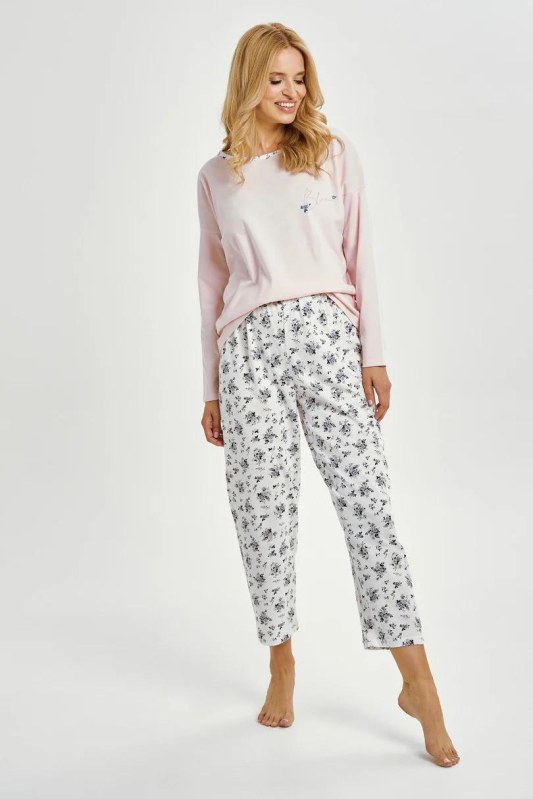 3450 DÁMSKÉ DLOUHÉ PYŽAMO ELLA S-XL - Dámské oblečení pyžama