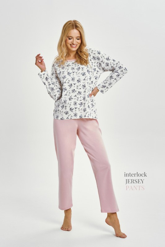 3451 DÁMSKÉ DLOUHÉ PYŽAMO MARTINA M-XL - Dámské oblečení pyžama