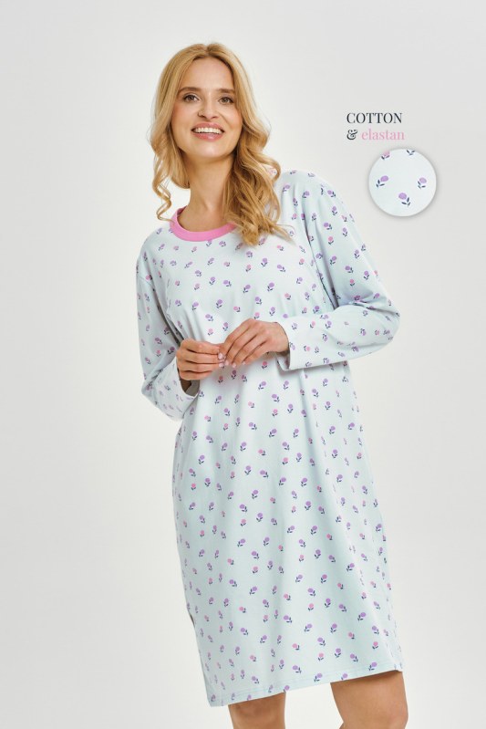 3447 NOČNÍ KOŠILE YOLANDA M-XL - Dámské oblečení pyžama