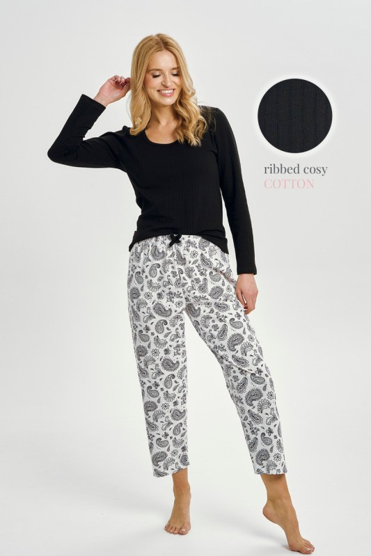 3454 DÁMSKÉ DLOUHÉ PYŽAMO AIDA M-XL - Dámské oblečení pyžama