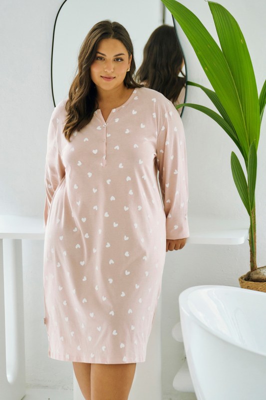 3469 NOČNÍ KOŠILE NORI 2XL-4XL - Dámské oblečení pyžama