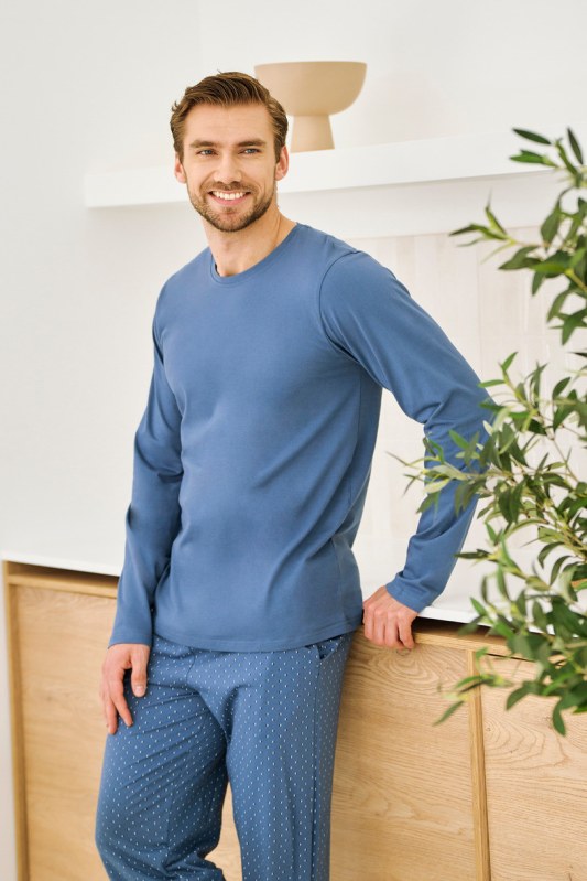 3474 PÁNSKÉ DLOUHÉ PYŽAMO LORENZO M-2XL - Dámské oblečení pyžama