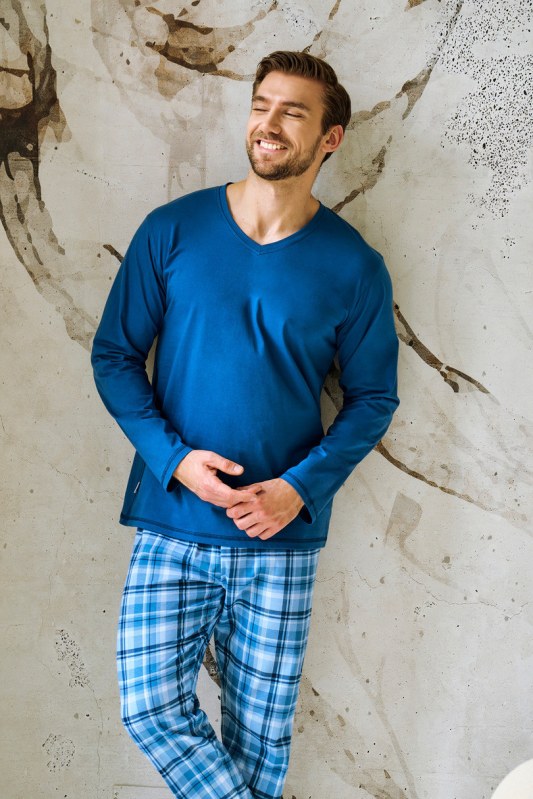 3477 PÁNSKÉ DLOUHÉ PYŽAMO MARK 5XL-6XL - Dámské oblečení pyžama