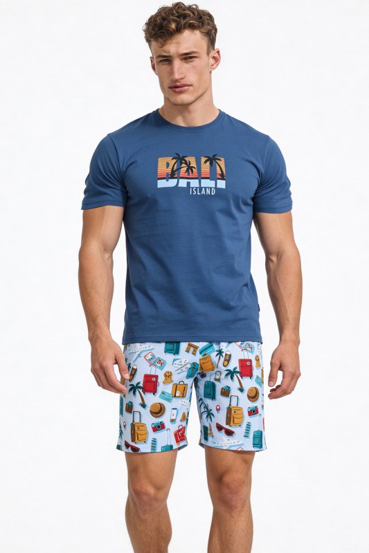 FUN&YOUNG CHLAPECKÉ PYŽAMO KR 551/55 BALI - Dámské oblečení pyžama