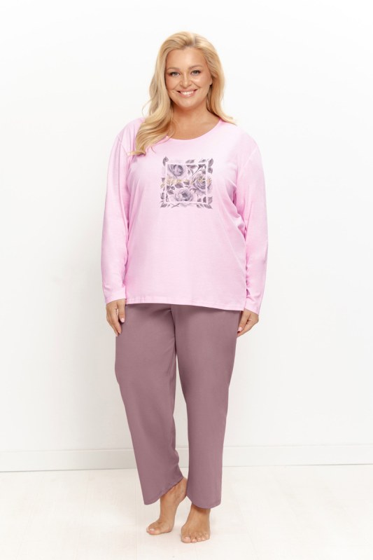 3657 DÁMSKÉ DLOUHÉ PYŽAMO SOLENE 2XL–4XL