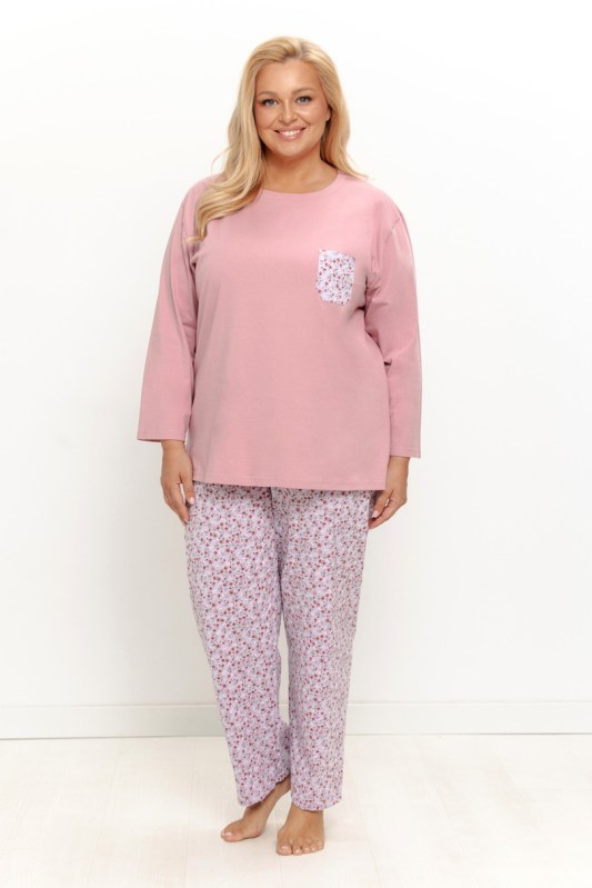 3656 DÁMSKÉ DLOUHÉ PYŽAMO AGNESSA 4XL–6XL