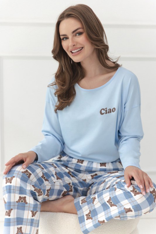 3631 DÁMSKÉ DLOUHÉ PYŽAMO FREJA S–XL