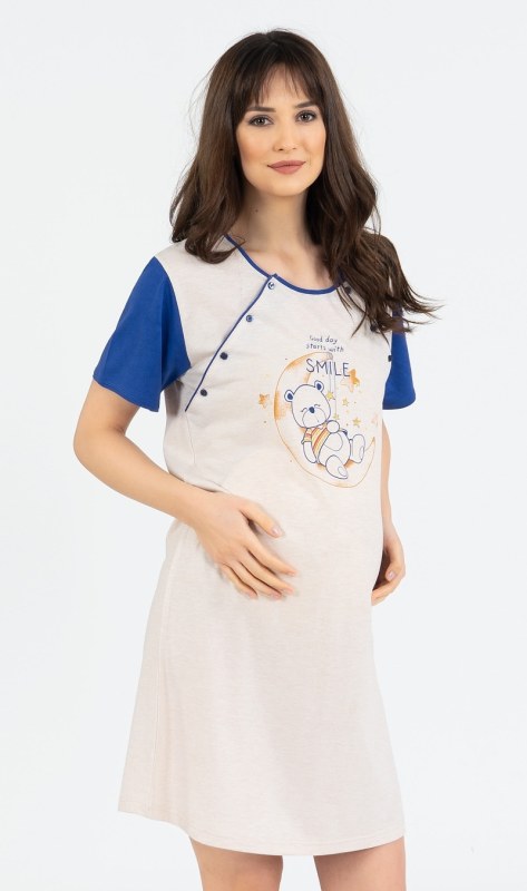 Dámská noční košile mateřská Méďa Smile - Dámské oblečení pyžama