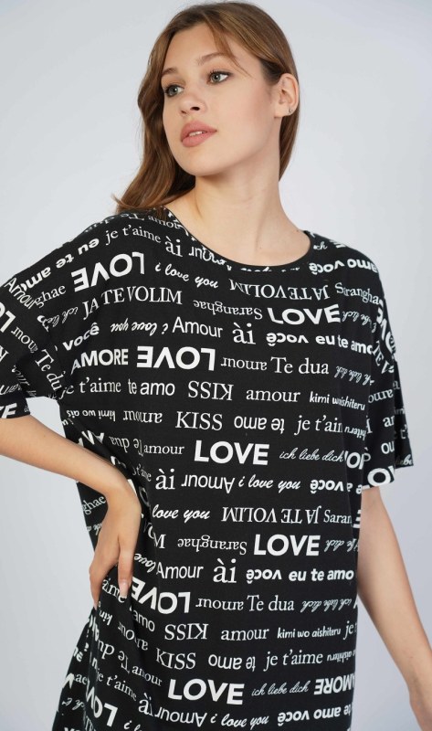 Dámská noční košile s krátkým rukávem Amore