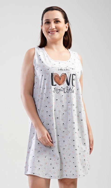 Dámská noční košile na ramínka Love - Dámské oblečení pyžama
