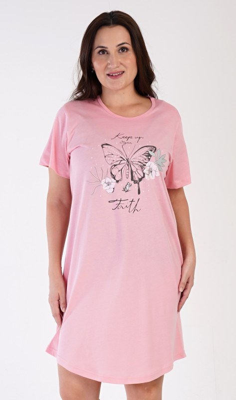 Dámská noční košile s krátkým rukávem Motýl - Dámské oblečení pyžama