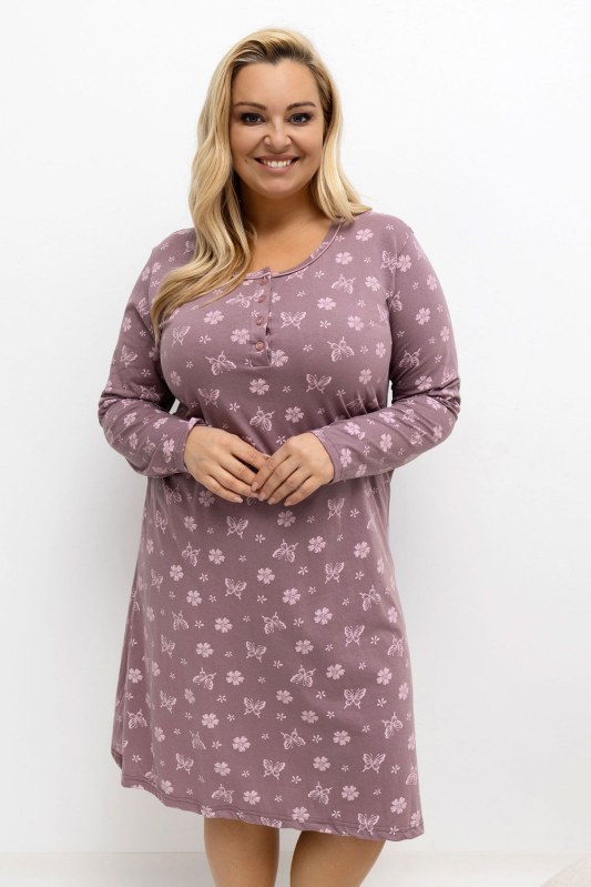 Noční košile plus size model 221200 Forever Pink - Dámské oblečení pyžama