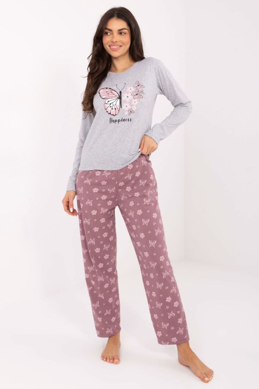 Pyžamo s&nbsp;dlouhým rukávem model 221203 Forever Pink - Dámské oblečení pyžama