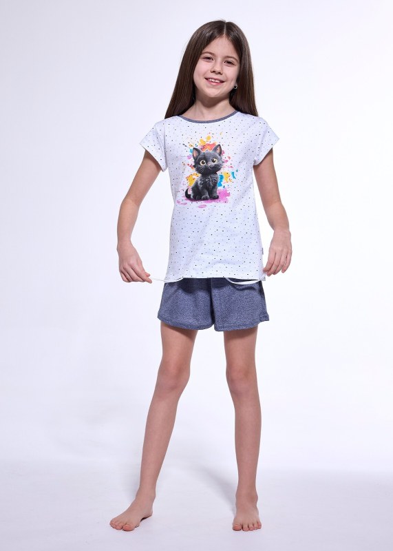 Pyžamo Cornette Young Girl 246/109 Black Cat kr/r 134-164 Pyžamo Cornette Young Girl 246/109 Black Cat kr/r 134-164 - Dámské oblečení pyžama