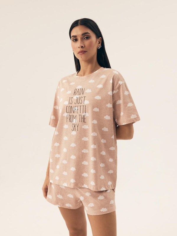 Henderson Dámské pyžamo 42647 Nubes kr/r S-2XL - Dámské oblečení pyžama