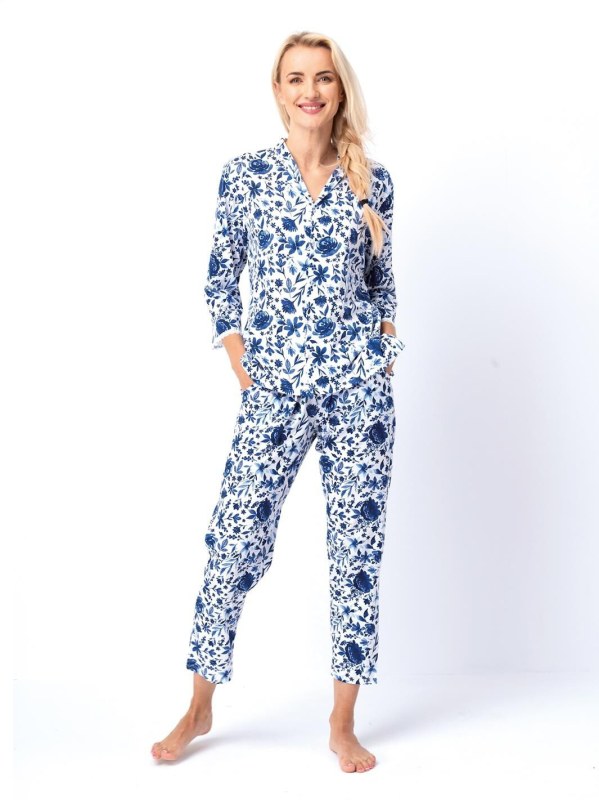 Pyžamo Key LNS 521 A25 3/4 S-XL na zip Pyžamo Key LNS 521 A25 3/4 S-XL na zip - Dámské oblečení pyžama