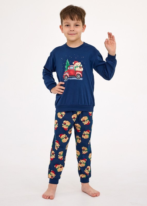 Cornette Kids Boy 593/172 Teddy 2 l/r Vánoční pyžamo 86-128 - Dámské oblečení pyžama