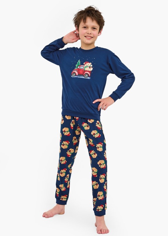 Cornette Young Boy 966/172 Teddy 2 l/r Vánoční 134-164 pyžamo - Dámské oblečení pyžama