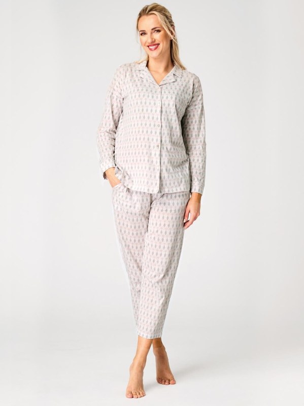 Pyžamo Key LNS 879 A26 long/r S-XL rozepínací - Dámské oblečení pyžama