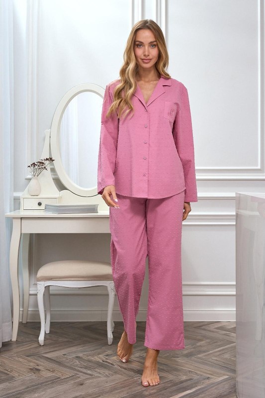 Pyžamo L&L 2610 cr/r S-XL na zip - Dámské oblečení pyžama