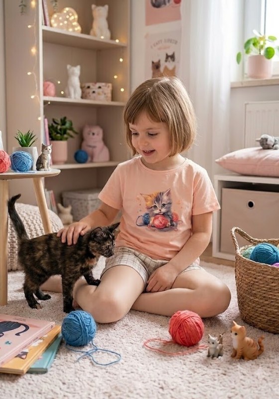 Pyžamo Cornette Kids Girl 787/125 Kity, 4 kusy/balení, velikost 98–128