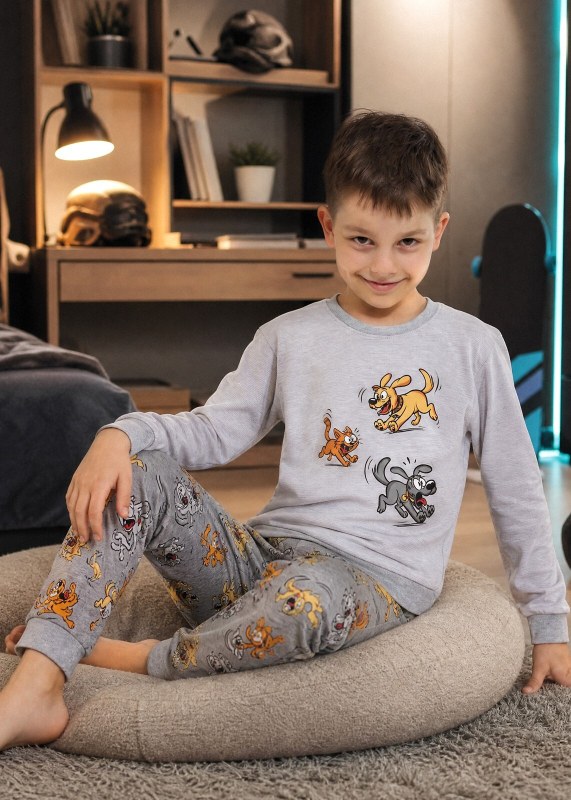 Pyžamo Cornette Kids Boy 593/190 Fun, délka/velikost 98–128