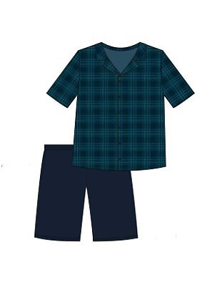 Pyžamo Cornette 2000/02 kr/r S–2XL s&nbsp;rozepínáním - Dámské oblečení pyžama