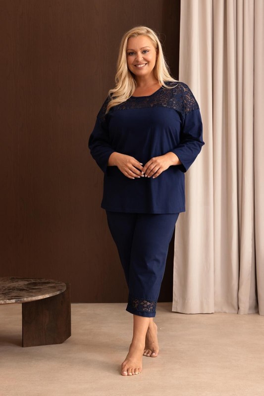 Pyžamo Regina 4014 dlouhé rukávy, velikosti M–2XL, Z26 - Dámské oblečení pyžama