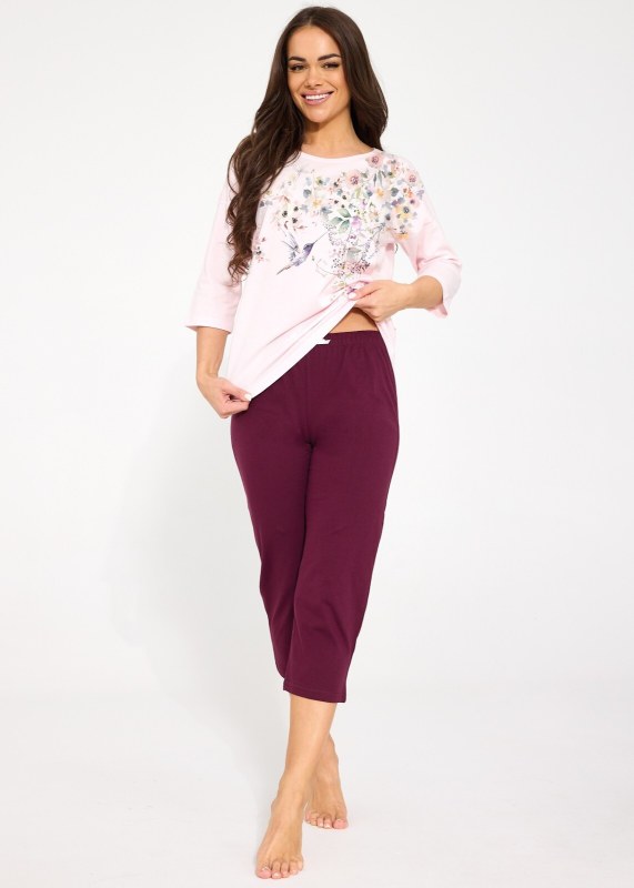 Pyžamo Cornette 1105/497 Floris 2 3/4 S–2XL - Dámské oblečení pyžama