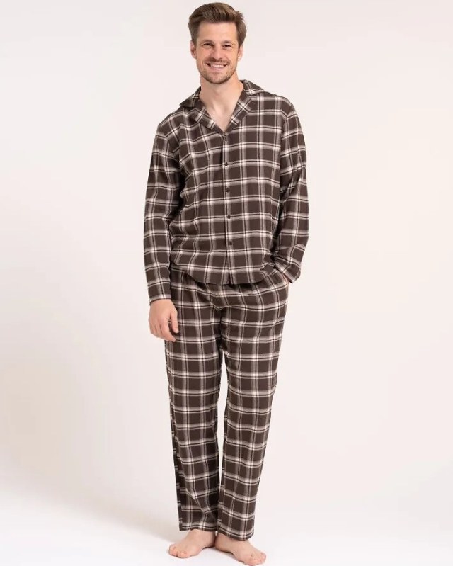 Pyžamo Moraj PDM5700-003 dlouhé rukávy, velikosti M–4XL, rozepínací