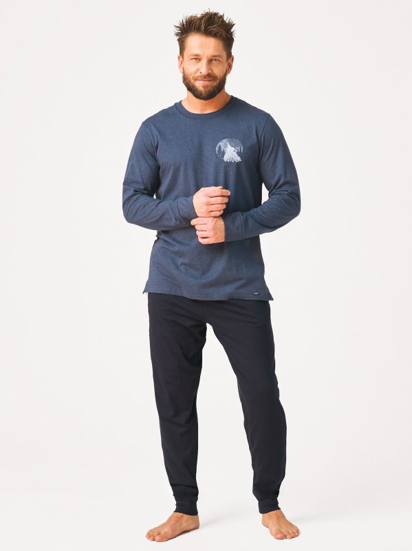 Pyžamo Key MNS 614 dlouhé rukávy, velikosti M–2XL