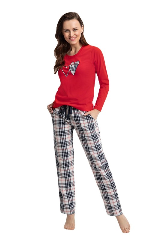 Pyžamo Luna 657 long/r Flanel M-2XL dámské Pyžamo Luna 657 long/r Flanel M-2XL dámské - Dámské oblečení pyžama