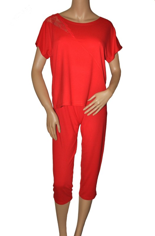 Dámské pyžamo De Lafense 740 Velar kr/r S-2XL - Dámské oblečení pyžama