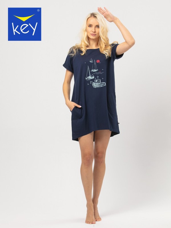 Dámská noční košile Key LND 421 A24 kr/r S-XL - Dámské oblečení pyžama